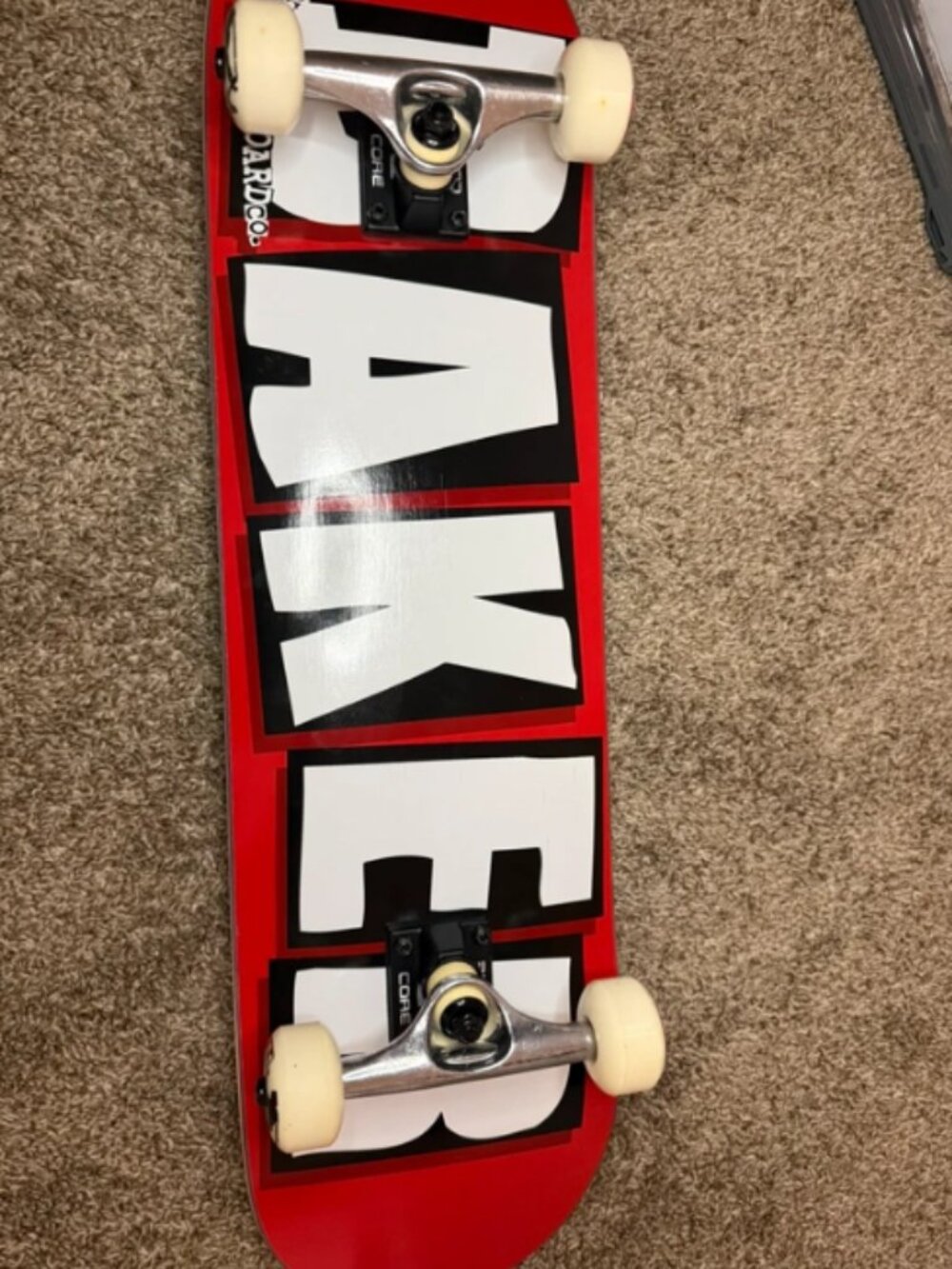Baker Logo Complete Skateboard Red/White 8